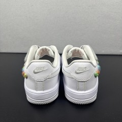 Nike Air Force 1 Low LV8 EasyOn GS Rainbow Lace Swoosh Unisex Kids 13c Sneakers