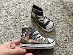 New Converse Chuck Taylor Dinoverse Baby Toddler Size 4 Dinosaur Dino High Tops