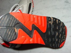 2014 Nike Air Max 90 White „Infrared“ Running Shoes! Size 6.5Y Sold As Is!