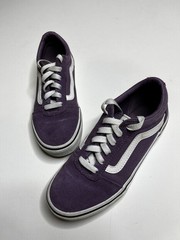 Vans Off The Wall Violet Purple Suede Canvas Shoes Youth Kids Sz 2.5 girls boys
