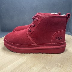 UGG Neumel II Boot Suede Upper 1017320K Chestnut Kids Size 3 Small Glue On Seam