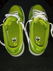 Nike Dunk Low Unisex Kids Athletic Sneakers Green/White Leather Lace-Up 6Y