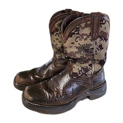 Lil‘ Rebel™ by Durango® Big Kid’s Western Boots – Brown/Green Digi Camo Size 4