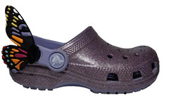 RARE CROCS KIDS Classic IAM Butterfly Clog Mystic Purple Toddlers Sz C 10