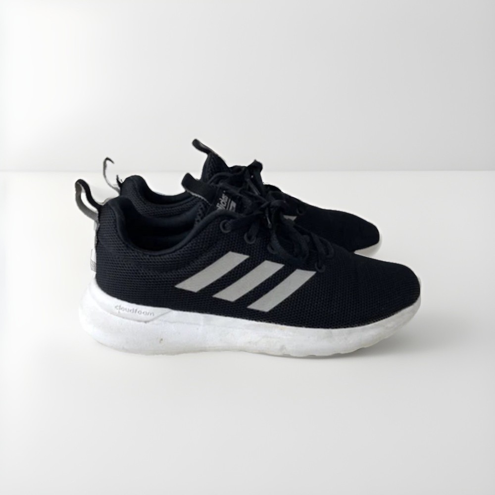 Adidas Cloudfoam Sneakers Black White Youth Size 5