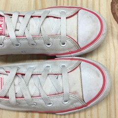 Converse Shoes Junior 3 Chuck Taylor All Star Ox Sneakers Pink White Low 668484F