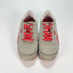 Puma Steeple Red Gray Glittery Low Top Sneakers Shoes 35714102 Kids Size 11