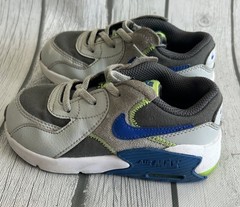 Nike Air Max 90 Toddler Sneakers White Gray Green Blue Cushioned Shoes 10C