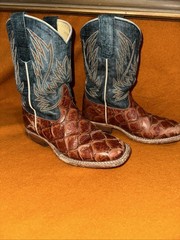 Horse Power HP1842 Exotic Print Square Toe Cowboy Western Boots Youth size 1