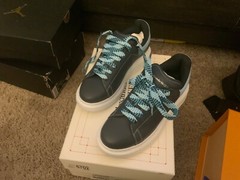 Alexander McQueen Kids Sneaker blue leather sneaker