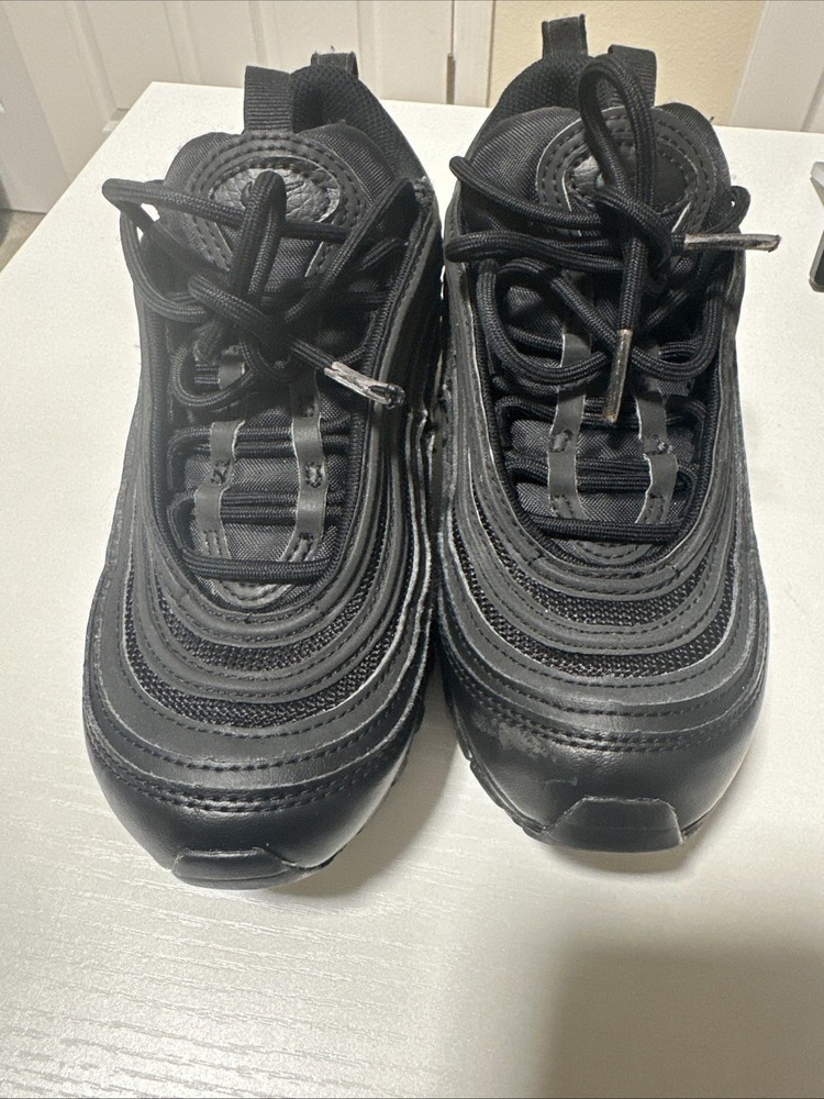 Nike Air Max 97 Triple Black Kids Size 5.5Y Youth Sneakers – Used