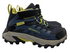 Merrell Moab Speed 2 Mid Little Kids Hiking Boots Waterproof Blue Yellow Boys 11