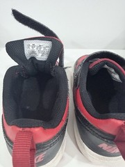 Nike Court Borough Low Boy Size7.5 Black Red Hook Loop Walking Shoes DV5457-600