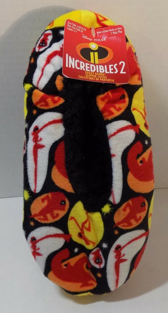 Disney Pixar Incredibles 2 Fuzzy Babba Slipper Socks Size S / M Shoe Size 5 – 7