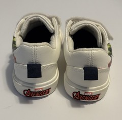 Marvel Avengers Kids Hook & Loop Low Top White Sneakers US 9 EU 25/26 UK 8