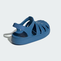 Adidas Kids Superstar Blue Slip-On Water Pool Beach Sandals Elastic Strap 10K