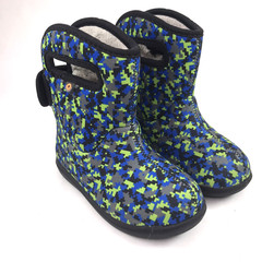 BOGS II DMAZE Kids 9 Black Blue Green Grey Digital Waterproof Winter Boots