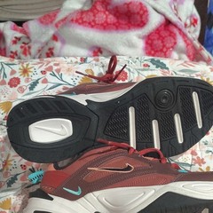 Nike M2K Tekno Brown Red Turquoise Sneaker Unisex Kids 6.5 AO3108-200