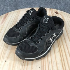 Under Armour Micro G Assert V Shoes Youth 5 Sneakers 1242012-001 Leather Black