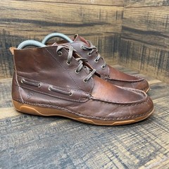 Ariat Holbrook Leather Chukka Boots Shoes Kids Boys Size 2.5 Brown Moc Toe