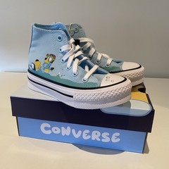 Converse X Bluey Chuck Taylor All Star EVA Lift Junior High Top Blue US11 UK10.5