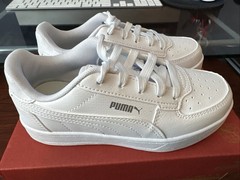Puma Kids Caven 2.0 PS White/Silver/Black Shoes (393838-02)