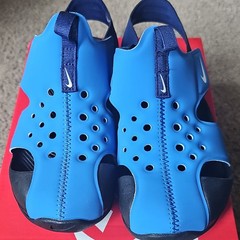 Nike Sunray Protect 2 PS Blue Sandals Kids 1Y Hook & Loop Synthetic