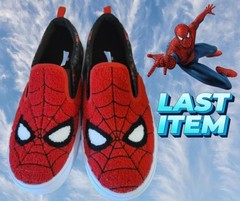 Spiderman SIZE 1 Boys Little & Big Twin Gore Casual Slip On Sneakers color RED
