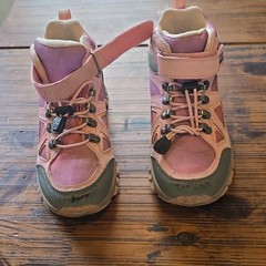R CORD Unisex Kids Hook & Loop Mid Top Hiking Sneakers Pink/Green US 2