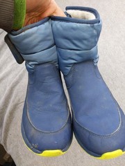 UGG Boots Kids Size 6 38 Blue Thinsulate Snow Winter Hook & Loop Mid Calf