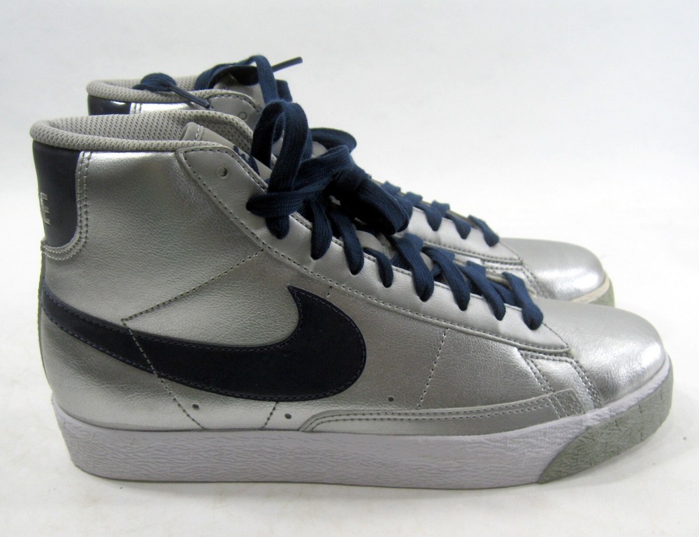 Nike Blazer Mid 318705 042 silver blue white Size youth 6