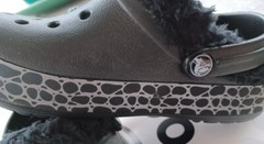 CROCS CROCTILE MAMMOTH GABE KID CAYMAN CLOG SLIP ON SHOE~Black~Toddler C 8/9~NEW