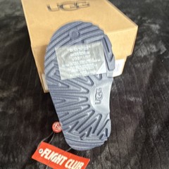 UGG Tasman II Suede Loafer Slippers Navy UGGPlush Lining Size 6