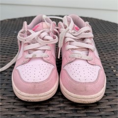 Nike Dunk Low Unisex Kids 3Y Pink Leather Low Top Lace-Up Sneakers DH9756-600