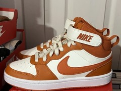 NIKE Court Borough Mid 2 GS Sail Sport Spice White Size 4.5Y Women’s 6 New!