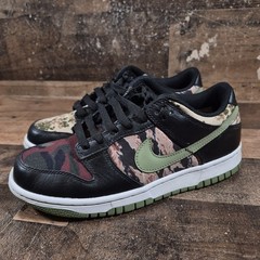 Nike Dunk Low SE GS Black Multi-Camo Kids 6Y Youth Boys DB1909-001