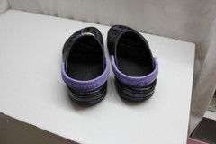 Toddler Crocs Classic Clogs Shoes Black and Purple Stars Dock charm Size C13