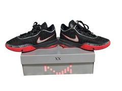 LEBRON XX (GS) BLACK/BLACK-UNIVERSITY RED Pink Diamond collection 4.5 Y