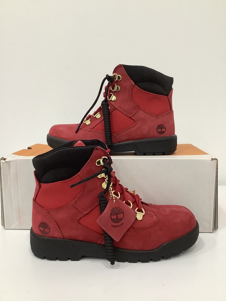 Timberland 6 inch Field Boot Dark Red Nubuck Leather Youth Size 4.5 Junior