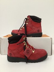 Timberland 6 inch Field Boot Dark Red Nubuck Leather Youth Size 4.5 Junior