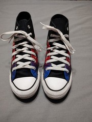 Converse Chuck Taylor ‎Kids 4.5 Flame High Top Preppy Skater Artsy Boho Sneakers