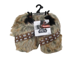 NWT Disney Star Wars Chewbacca Toddler Boys Fur Foot Slippers L 9-10 Brown