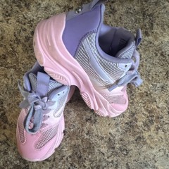 Madden NYC Pink Purple Gray Mesh Lace Up Low Top Sneakers Unisex Kids 13