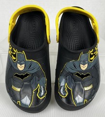 Kids BATMAN CROCS Classic Clogs Youth Big Kid Shoe Sz J3 DC Comics Costume Wear