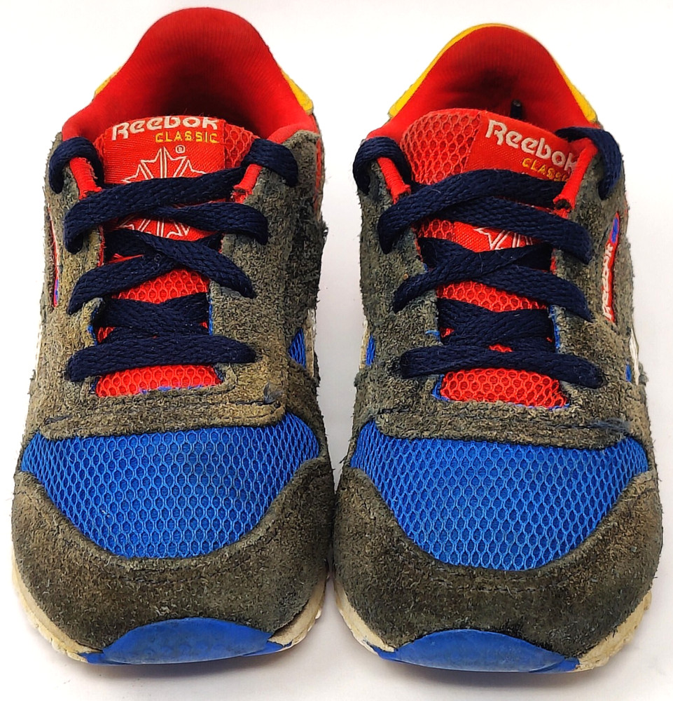 Reebok Classic 518 Kids Size 6 Multicolor Trainers Color Block Lace Up Shoes