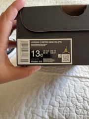 Jordan 1 Retro High OG (PS) Black/Medium Grey-White Size 13c