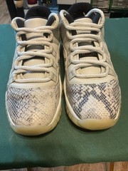 Nike Air Jordan 11 GS Light Bone Snakeskin Grey CD6847-002 Size 6Y