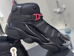 Nike Jordan 6 Rings (PS) Black/Fire Red 323432-026 Youth Size 2