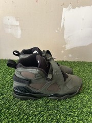 Jordan Air Jordan 8 Retro Mid Top Sneaker US 7Y Green/Black/Red Leather