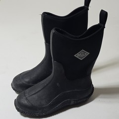 Muck Boots Hale Kids US 7 Black Waterproof Pull On Mid Calf Wellington Boots